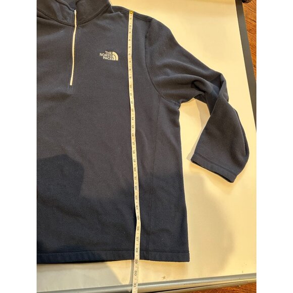 The North Face Men’s Sz XXL 2XL Navy Quarter Zip Fleece Pullover Sweatshirt - Picture 4 of 8